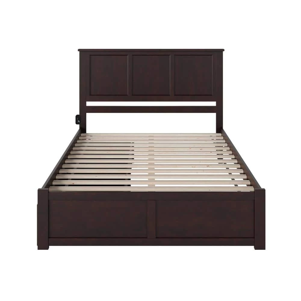 Madison Queen Platform Bed with Flat Panel Foot Board and 2-Urban Bed Drawers in Espresso by AFI 5 Madison Queen Platform Bed with Flat Panel Foot Board and 2-Urban Bed Drawers in Espresso by AFI - Image 3
