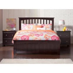 Mission Espresso King Platform Bed with Flat Panel Foot Board and 2-Urban Bed Drawers by AFI -Outlet AFI Store espresso afi platform beds ar8752111 31 1000