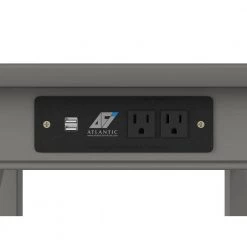 24 in. Rectangular Gray Laptop Desk with Solid Wood Material by AFI -Outlet AFI Store gray afi laptop desks ah10259 c3 1000