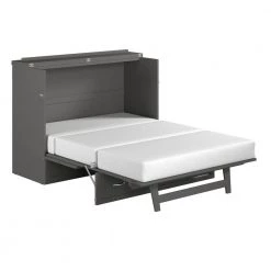 Deerfield Murphy Bed Chest Full Atlantic Gray with Charger by AFI -Outlet AFI Store gray afi murphy beds ac583149 c3 1000