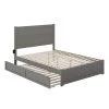 NoHo Grey Queen Bed with Footboard and Twin Extra Long Trundle by AFI 2 NoHo Grey Queen Bed with Footboard and Twin Extra Long Trundle by AFI -Outlet AFI Store gray afi platform beds ag9161149 64 1000