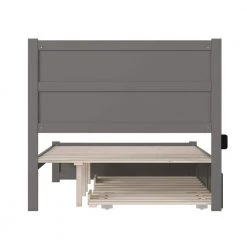 NoHo Grey Full Bed with Footboard and Twin Trundle by AFI -Outlet AFI Store gray afi platform beds ag9161239 1f 1000