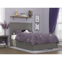 NoHo Grey Full Bed with Footboard and Twin Trundle by AFI -Outlet AFI Store gray afi platform beds ag9161239 31 1000