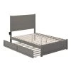 NoHo Grey Full Bed with Footboard and Twin Trundle by AFI -Outlet AFI Store gray afi platform beds ag9161239 64 1000