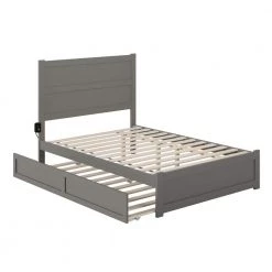 NoHo Grey Full Bed with Footboard and Twin Trundle by AFI