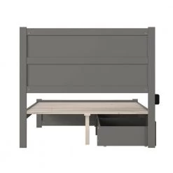 NoHo Grey Full Bed with Footboard and 2-Drawers by AFI -Outlet AFI Store gray afi platform beds ag9163339 1f 1000