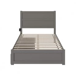 NoHo Grey Full Bed with Footboard and 2-Drawers by AFI -Outlet AFI Store gray afi platform beds ag9163339 44 1000