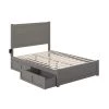 NoHo Grey Full Bed with Footboard and 2-Drawers by AFI -Outlet AFI Store gray afi platform beds ag9163339 64 1000