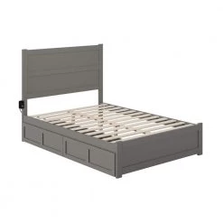 NoHo Grey Full Bed with Footboard and 2-Drawers by AFI -Outlet AFI Store gray afi platform beds ag9163339 c3 1000