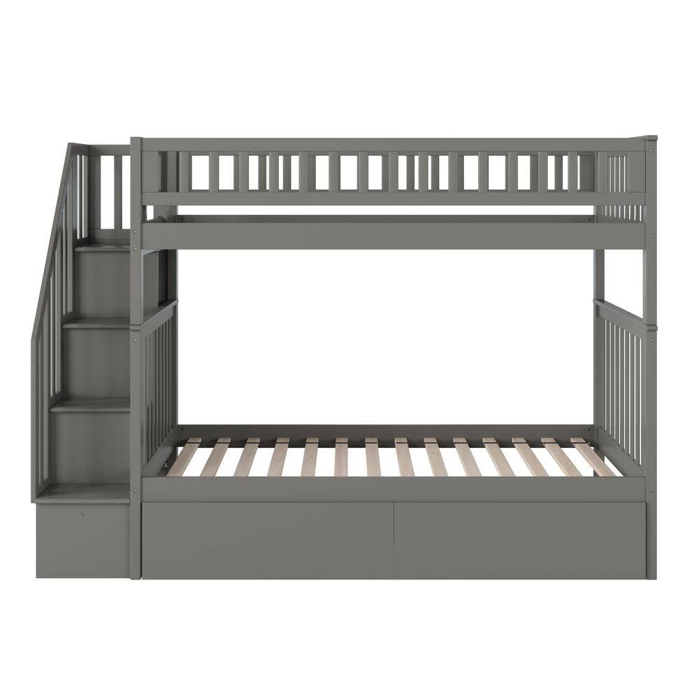 Woodland Staircase Bunk Bed Twin over Twin with 2 Urban Bed Drawers in Grey by AFI 4 Woodland Staircase Bunk Bed Twin over Twin with 2 Urban Bed Drawers in Grey by AFI - Image 2