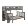 Woodland Staircase Bunk Bed Twin over Full in Grey by AFI -Outlet AFI Store grey afi bunk beds ab56709 64 1000