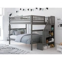 Woodland Staircase Bunk Bed Full over Full in Grey by AFI 11 Woodland Staircase Bunk Bed Full over Full in Grey by AFI -Outlet AFI Store grey afi bunk beds ab56809 31 1000