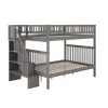 Woodland Staircase Bunk Bed Full over Full in Grey by AFI -Outlet AFI Store grey afi bunk beds ab56809 64 1000