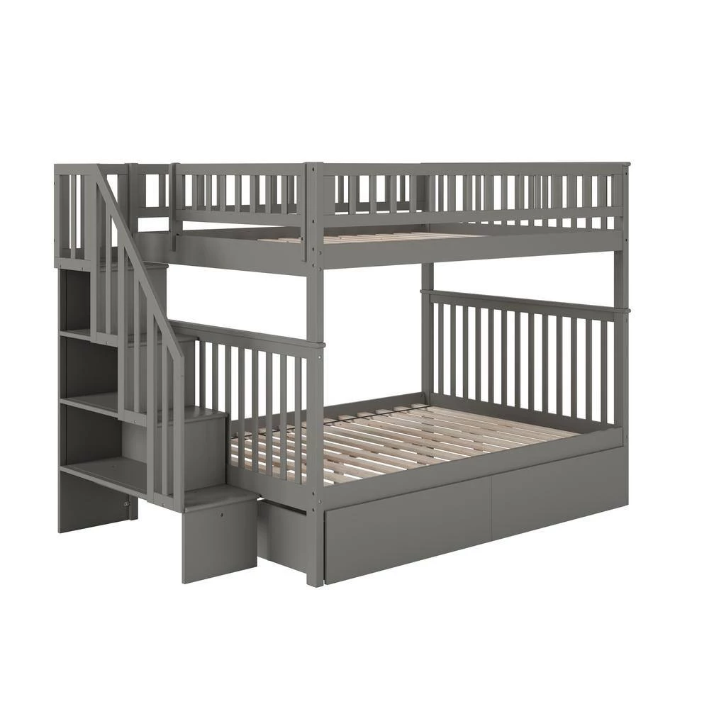 Woodland Staircase Bunk Bed Full over Full with 2 Urban Bed Drawers in Grey by AFI 6 Woodland Staircase Bunk Bed Full over Full with 2 Urban Bed Drawers in Grey by AFI - Image 4