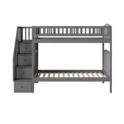 Westbrook Grey Twin Over Twin Staircase Bunk by AFI -Outlet AFI Store grey afi bunk beds ab65609 44 1000