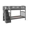 Westbrook Grey Twin Over Twin Staircase Bunk by AFI -Outlet AFI Store grey afi bunk beds ab65609 64 1000