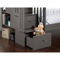 Westbrook Grey Twin Over Twin Staircase Bunk by AFI -Outlet AFI Store grey afi bunk beds ab65609 c3 1000