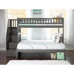 Westbrook Grey Twin Over Full Staircase Bunk by AFI -Outlet AFI Store grey afi bunk beds ab65709 31 1000