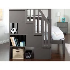 Westbrook Grey Twin Over Full Staircase Bunk by AFI -Outlet AFI Store grey afi bunk beds ab65709 4f 1000