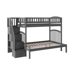 Westbrook Grey Twin Over Full Staircase Bunk by AFI