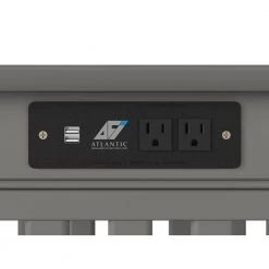 Mission Grey Chair Side Table with Charging Station by AFI -Outlet AFI Store grey afi end side tables ah13219 c3 1000