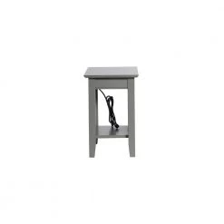 Nantucket Grey Chair Side Table with Charger by AFI -Outlet AFI Store grey afi end side tables ah13319 4f 1000