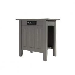 Nantucket Grey Chair Side Table with Charger by AFI