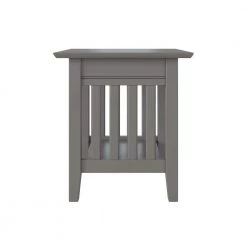 Mission Grey End Table with Charger by AFI -Outlet AFI Store grey afi end side tables ah14219 4f 1000