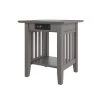 Mission Grey End Table with Charger by AFI -Outlet AFI Store grey afi end side tables ah14219 64 1000