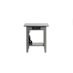 Nantucket Grey End Table with Charger by AFI 10 Nantucket Grey End Table with Charger by AFI -Outlet AFI Store grey afi end side tables ah14319 4f 1000