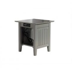 Nantucket Grey End Table with Charger by AFI