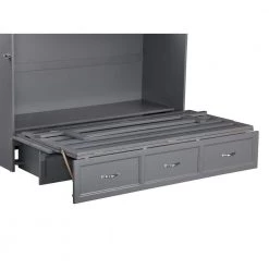 Deerfield Murphy Bed Chest Queen Atlantic Grey with Charging Station by AFI -Outlet AFI Store grey afi murphy beds ac584149 c3 1000