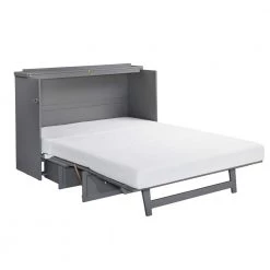 Deerfield Murphy Bed Chest Queen Atlantic Grey with Charging Station by AFI -Outlet AFI Store grey afi murphy beds ac584149 fa 1000