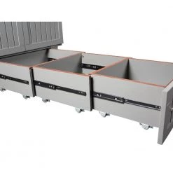 Nantucket Murphy Bed Grey Twin Chest with Charging Station and Cool Soft Mattress by AFI -Outlet AFI Store grey afi murphy beds ac592149 31 1000