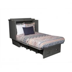 Nantucket Murphy Bed Grey Twin Chest with Charging Station and Cool Soft Mattress by AFI -Outlet AFI Store grey afi murphy beds ac592149 40 1000