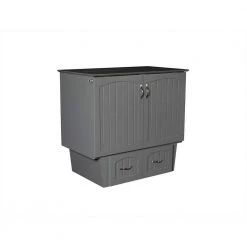 Nantucket Murphy Bed Grey Twin Chest with Charging Station and Cool Soft Mattress by AFI -Outlet AFI Store grey afi murphy beds ac592149 c3 1000