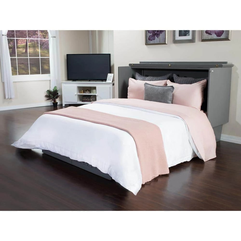 Nantucket Murphy Bed Chest Queen Grey with Charging Station and Cool Soft Mattress by AFI 14 Nantucket Murphy Bed Chest Queen Grey with Charging Station and Cool Soft Mattress by AFI - Image 12