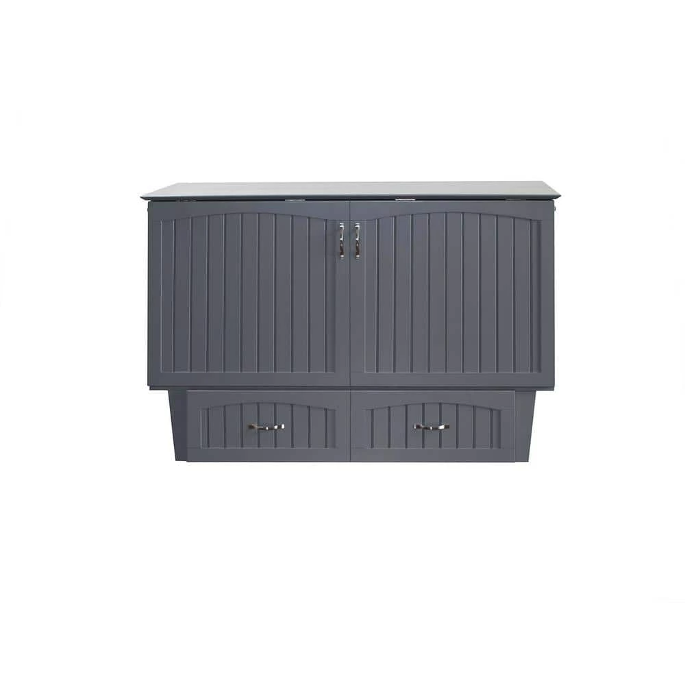 Nantucket Murphy Bed Chest Queen Grey with Charging Station and Cool Soft Mattress by AFI 3 Nantucket Murphy Bed Chest Queen Grey with Charging Station and Cool Soft Mattress by AFI