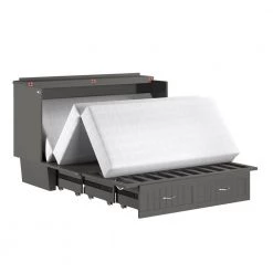 Nantucket Murphy Bed Chest Queen Grey with Charging Station and Cool Soft Mattress by AFI 18 Nantucket Murphy Bed Chest Queen Grey with Charging Station and Cool Soft Mattress by AFI -Outlet AFI Store grey afi murphy beds ac5940009 77 1000
