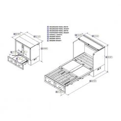 Hamilton Gray Twin XL Murphy Bed Chest with Charging Station by AFI 20 Hamilton Gray Twin XL Murphy Bed Chest with Charging Station by AFI -Outlet AFI Store grey afi murphy beds ac621149 1d 1000