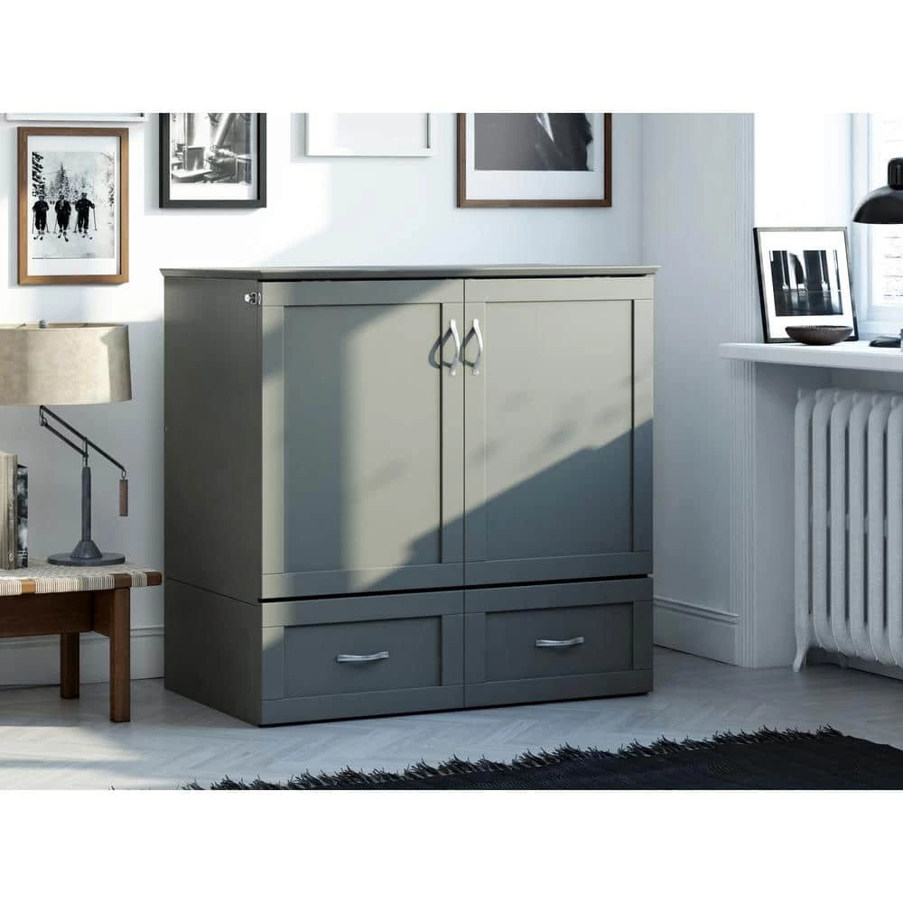 Hamilton Gray Twin XL Murphy Bed Chest with Charging Station by AFI 11 Hamilton Gray Twin XL Murphy Bed Chest with Charging Station by AFI - Image 9