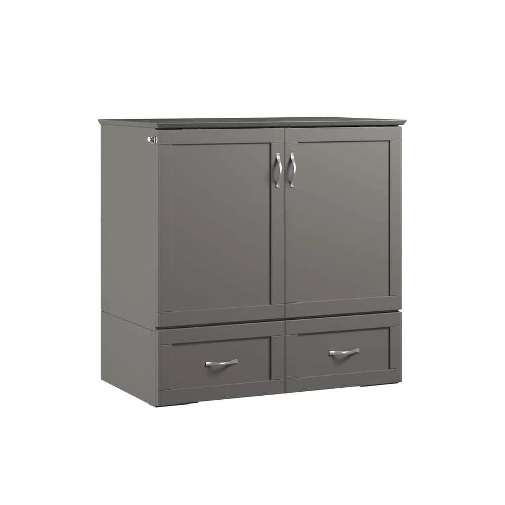 Hamilton Gray Twin XL Murphy Bed Chest with Charging Station by AFI 4 Hamilton Gray Twin XL Murphy Bed Chest with Charging Station by AFI - Image 2