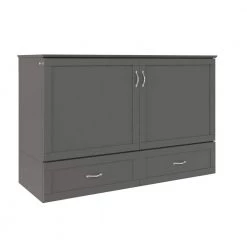 Hamilton Murphy Bed Chest Queen Grey with Charging Station by AFI -Outlet AFI Store grey afi murphy beds ac624149 1f 1000