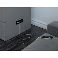 Hamilton Murphy Bed Chest Queen Grey with Charging Station by AFI -Outlet AFI Store grey afi murphy beds ac624149 fa 1000