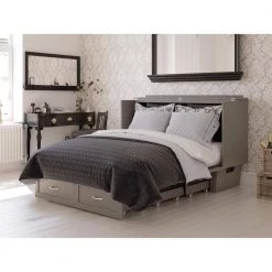 Monroe Murphy Atlantic Grey Queen Bed Chest with Charging Station by AFI -Outlet AFI Store grey afi murphy beds ac634149 31 1000