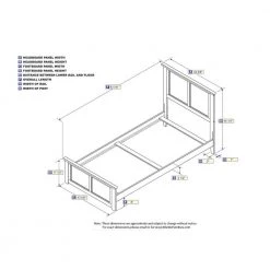 Madison Twin XL Traditional Bed with Matching Foot Board in Grey by AFI -Outlet AFI Store grey afi panel beds ar8616039 4f 1000