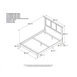 Madison Full Traditional Bed in Grey by AFI -Outlet AFI Store grey afi panel beds ar8631039 44 1000