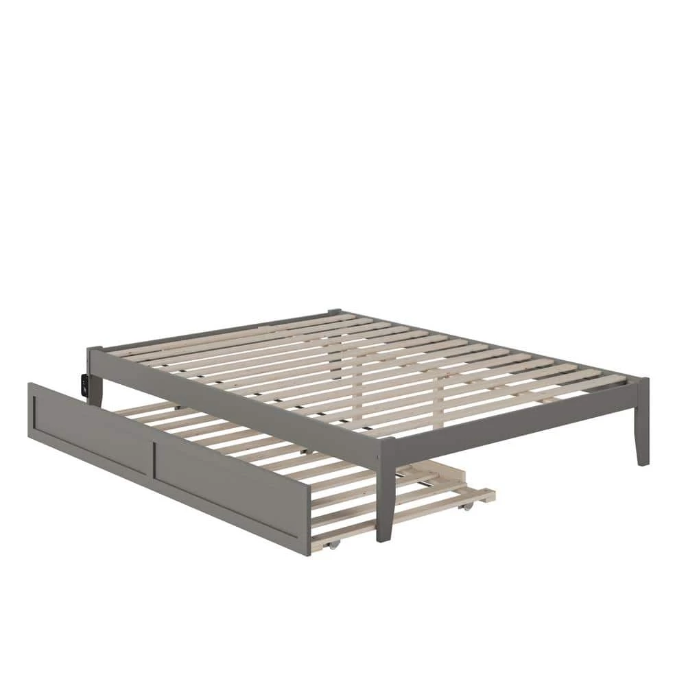 Colorado in Grey Queen Bed with USB Turbo Charger and Twin Extra Long Trundle by AFI 5 Colorado in Grey Queen Bed with USB Turbo Charger and Twin Extra Long Trundle by AFI - Image 3