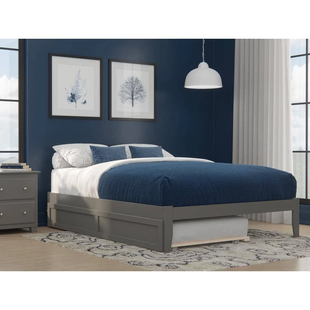 Colorado in Grey Queen Bed with USB Turbo Charger and Twin Extra Long Trundle by AFI 3 Colorado in Grey Queen Bed with USB Turbo Charger and Twin Extra Long Trundle by AFI