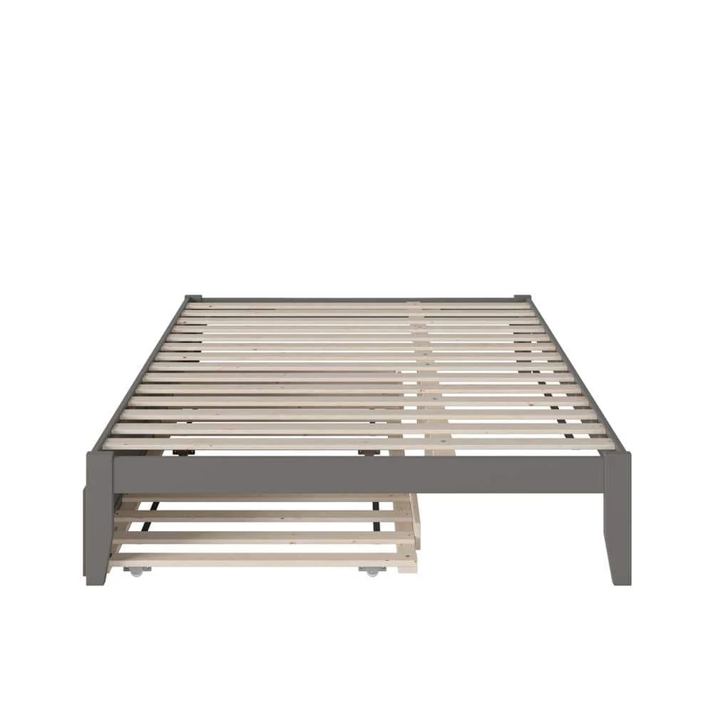 Colorado in Grey Queen Bed with USB Turbo Charger and Twin Extra Long Trundle by AFI 4 Colorado in Grey Queen Bed with USB Turbo Charger and Twin Extra Long Trundle by AFI - Image 2